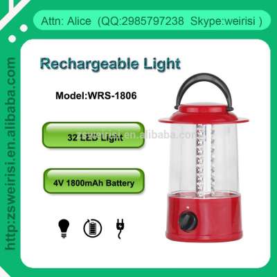 Emergency Rechargeable Portable 32 LED Camping Lamp (WRS-1806)