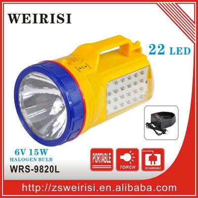 Powerful bright cool large size rechargeable LED flashlight (WRS-9802L)