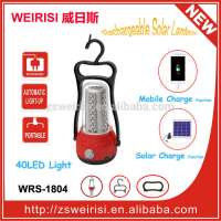 Solar Rechargeable LED Camping Lantern with Mobile Charger (WRS-1804)